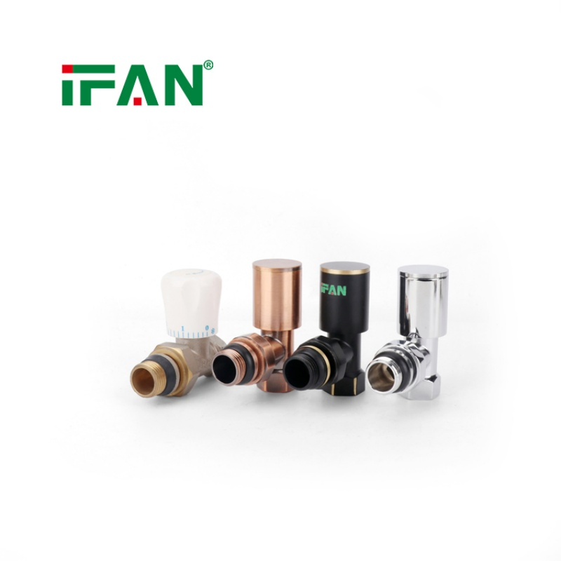 Ifan Wholesale Hot Selling Cheap Brass Radiator Valves Home Used Hot Water Control Heating Angle Radiator Valve