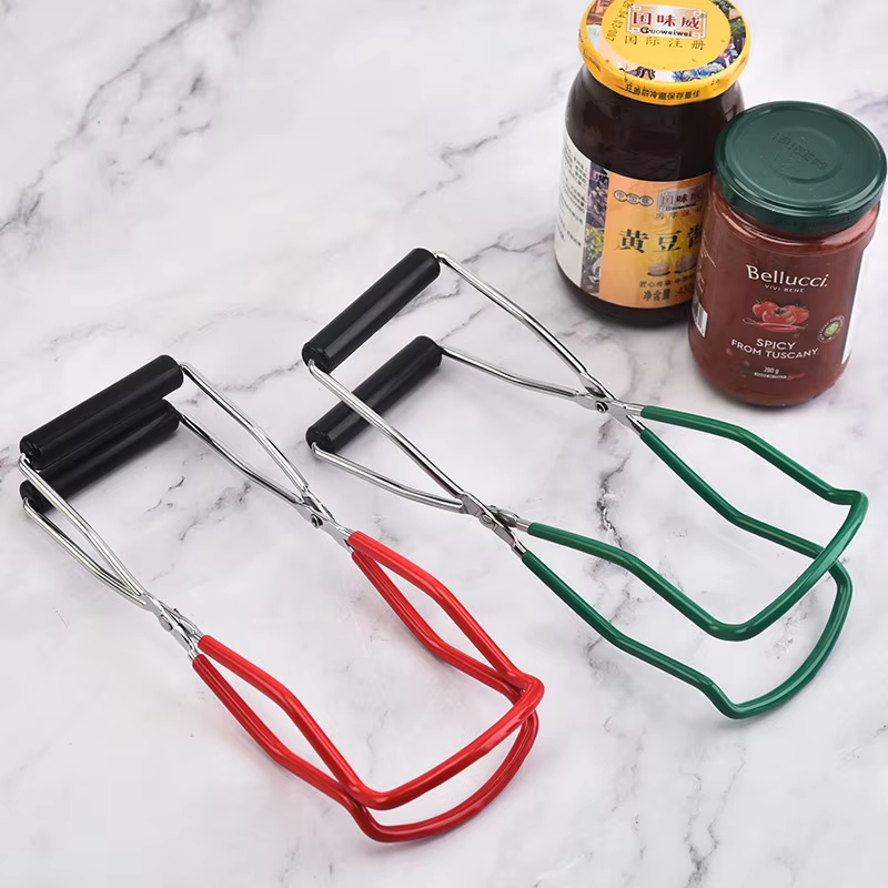Stainless Steel Wide Mouth Funnel Jar Lid Wrench Jar Lifter Magnetic Lid Lifter Tongs Canning Kit with Grip Handle