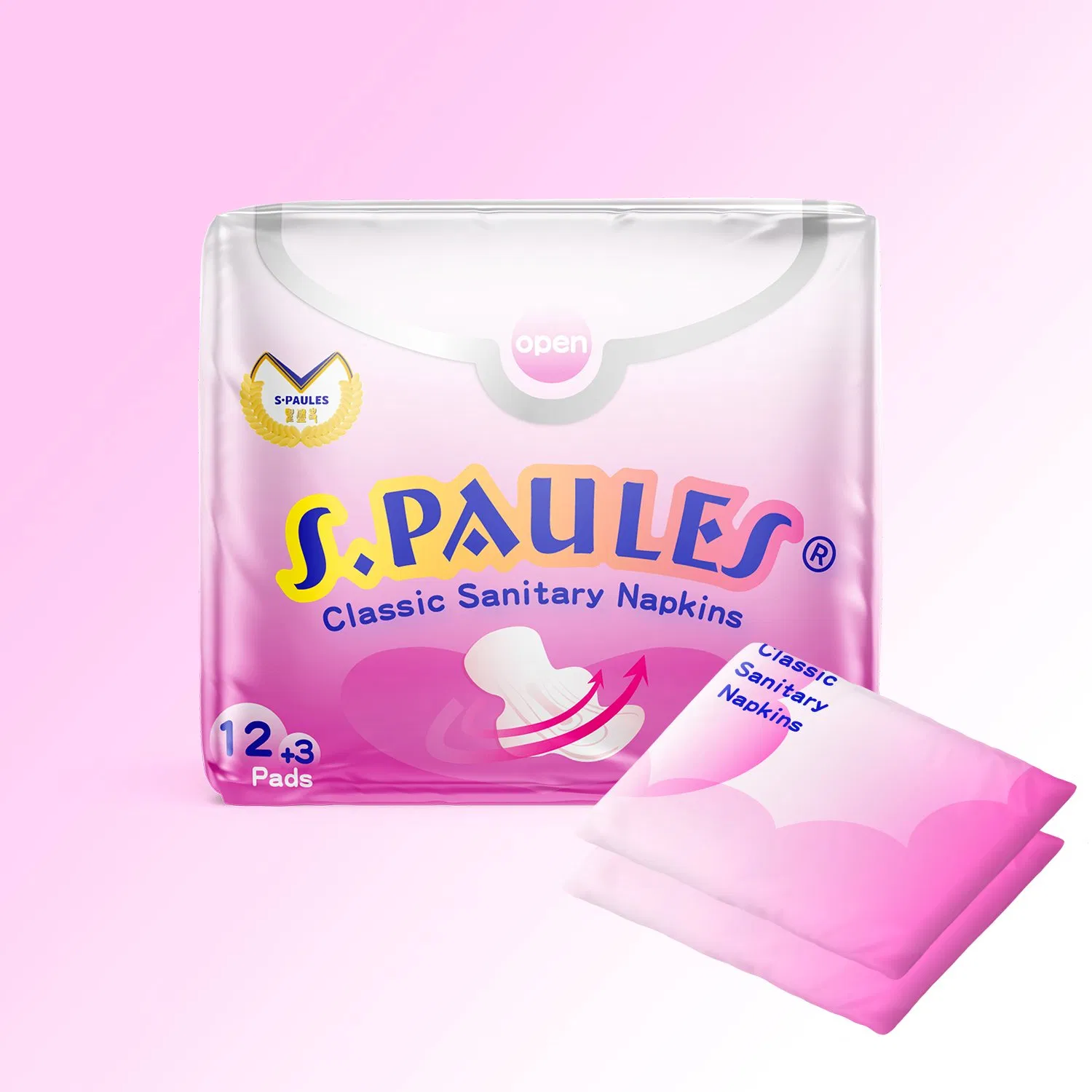 Female Care Organic Cotton Daily Menstrual Pads Disposable Breathable Wing Sanitary Napkins