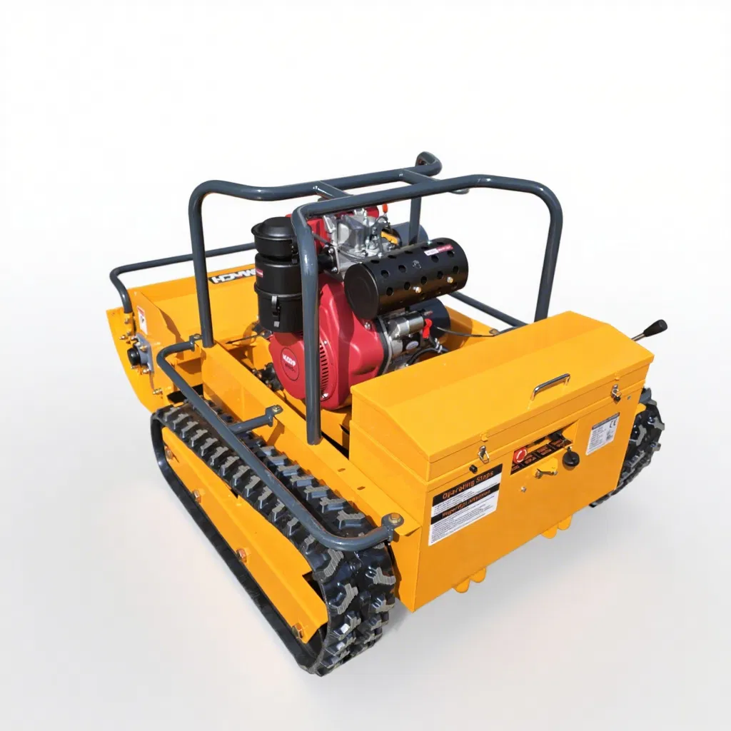 Газонокосилка-робот с бензиновым двигателем и пультом ДУ