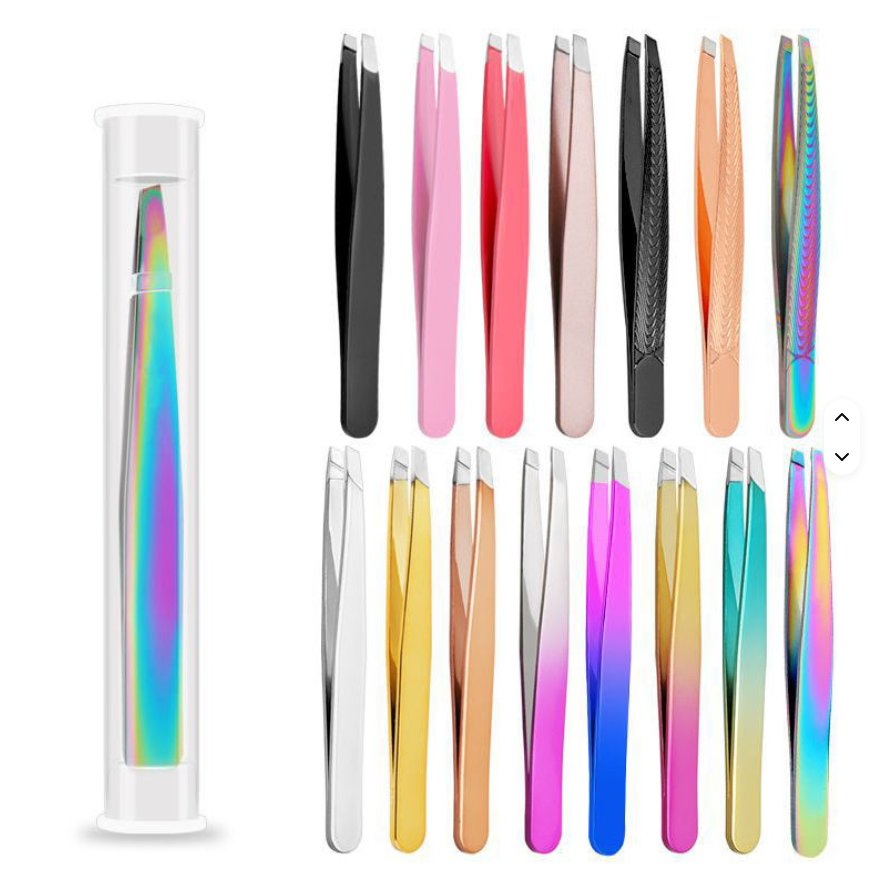 Colour Lash Eyebrow Clip Tweezer Eyelash Tweezers for Makeup