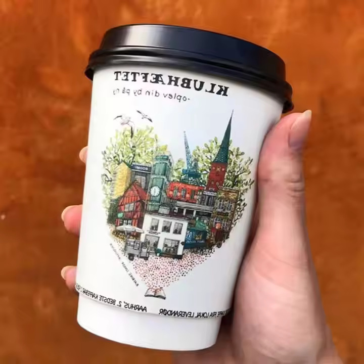 Custom Embossed Double-Walled Paper Cups for Hot Drinks