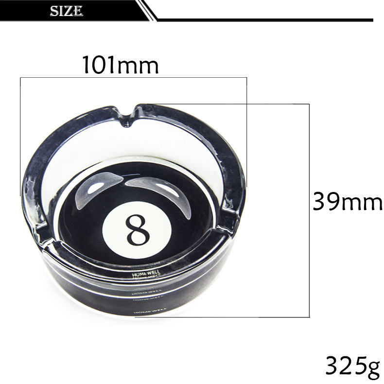 Hot Sale Glass Ashtray 100mm Round Home Ashtray Smoking Accessories Wholesale Price
