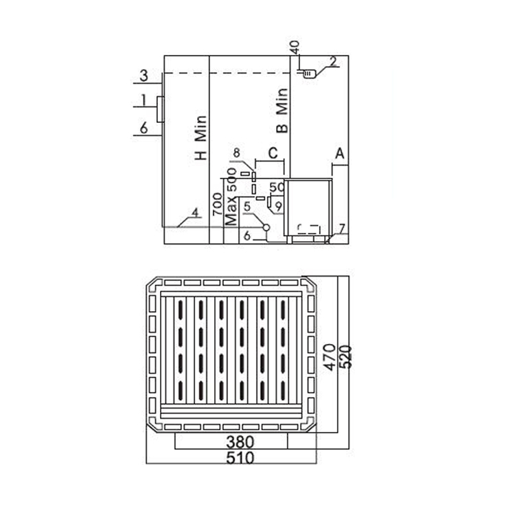 Обогреватель для сауны 10.5 кВт из нержавеющей стали