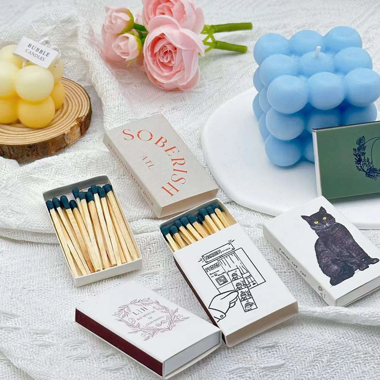 Cigar Safety Match Factory Wholesale Wooden Stick Matchbox Customize Logo for Promotional Hotel Matches in Box for Matchbox