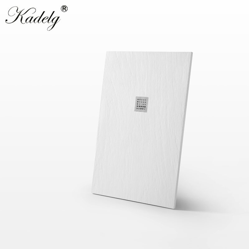 Modern Bathroom Rectangular Shower Pan White Artificial Stone Contemporary Design Shower Tray