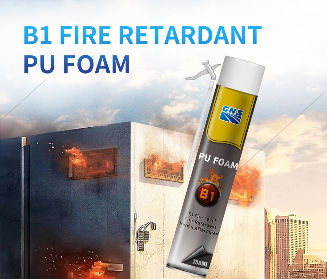 750ml B1 Fire Retardant Polyurethane Foam Fire Stop PU Foam Fireproof Foam