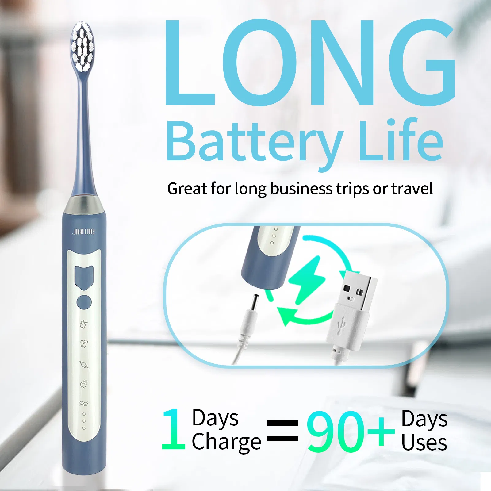 Factory Price Teeth Whitening Powered Waterproof Adult Electric Toothbrush