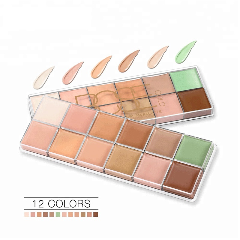 OEM 12-Color Concealer Foundation Cream Bright Complexion Repair Cream Acne Marks Dark Circles Concealer Pallette