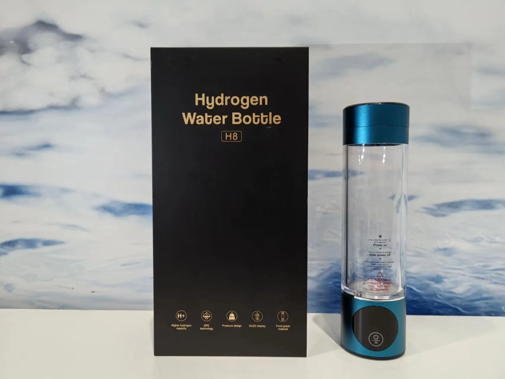 Custom Logo Portable 280ml Rechargeable Hydrogen-Rich Plastic Water Bottle Hydrogen Ionizer Generator for Gifts