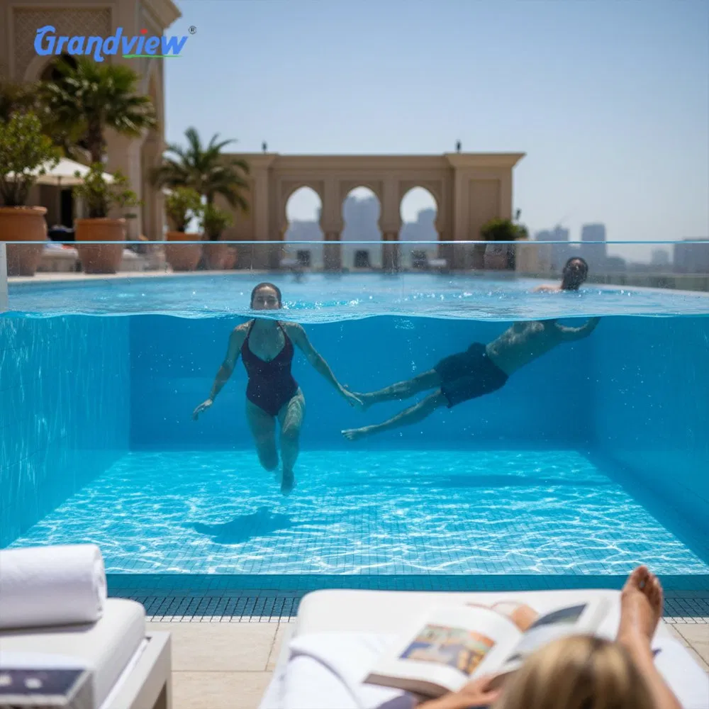 High Quality Outdoor 50mm Thick Acrylic Glass Sheet Swimming Pool