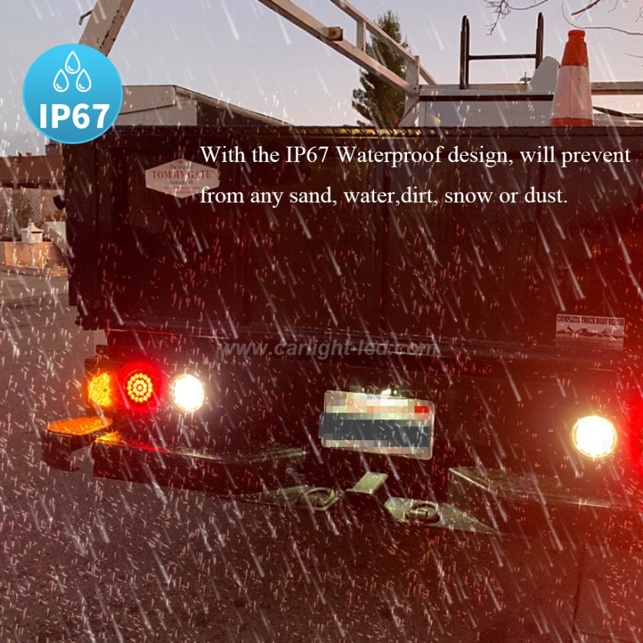 LED задний стоп-сигнал и фонарь заднего хода для грузовиков, прицепов, тракторов, автодомов и судов