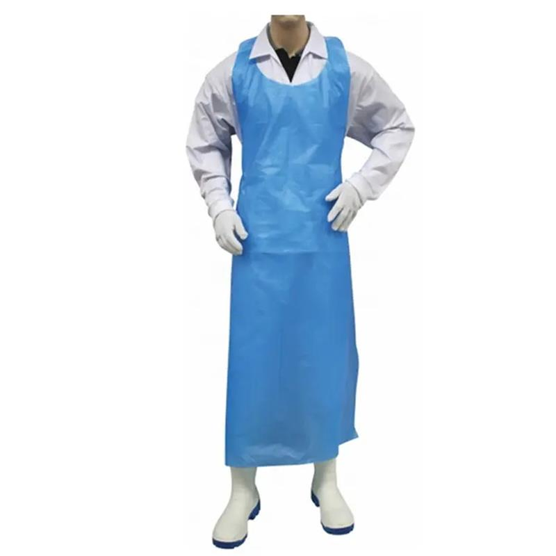 PE Plastic Disposable Aprons Accept Custom Order Disposable Bibs for Adult