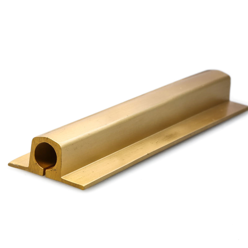 Fashionable Rectangular Armrest Copper Alloy Profiles Decorative Brass Handrail