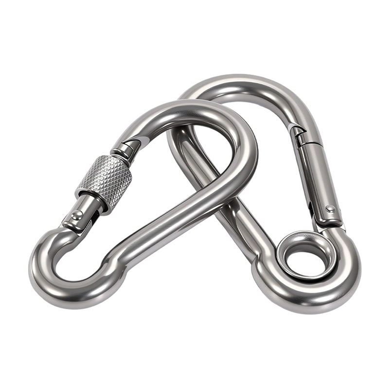 304/316 Stainless Steel M4 M5 M6 M7 M8 M9 M10 M11 M12 M13 M14 Carbine Carabiner Snap Hook with Lock Nut