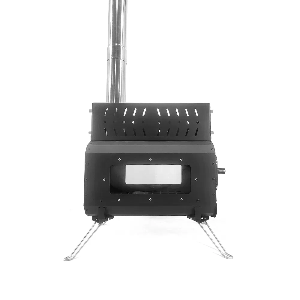 Металлическая дверь с окном для обогревателя палатки и сауны