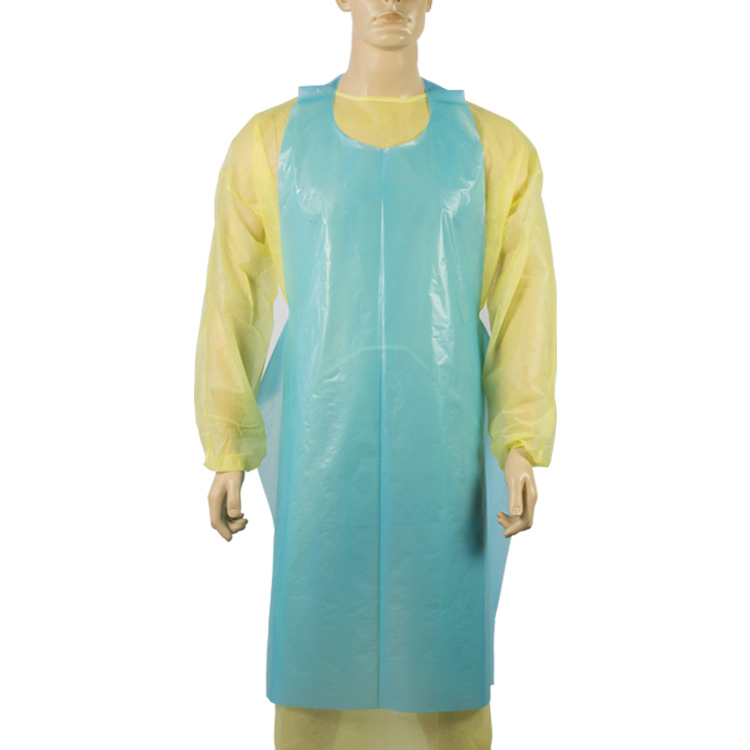 Free Sample Disposable Plastic Sanitary Protective Waterproof Bib Kitchen Aprons for Household Cleaning