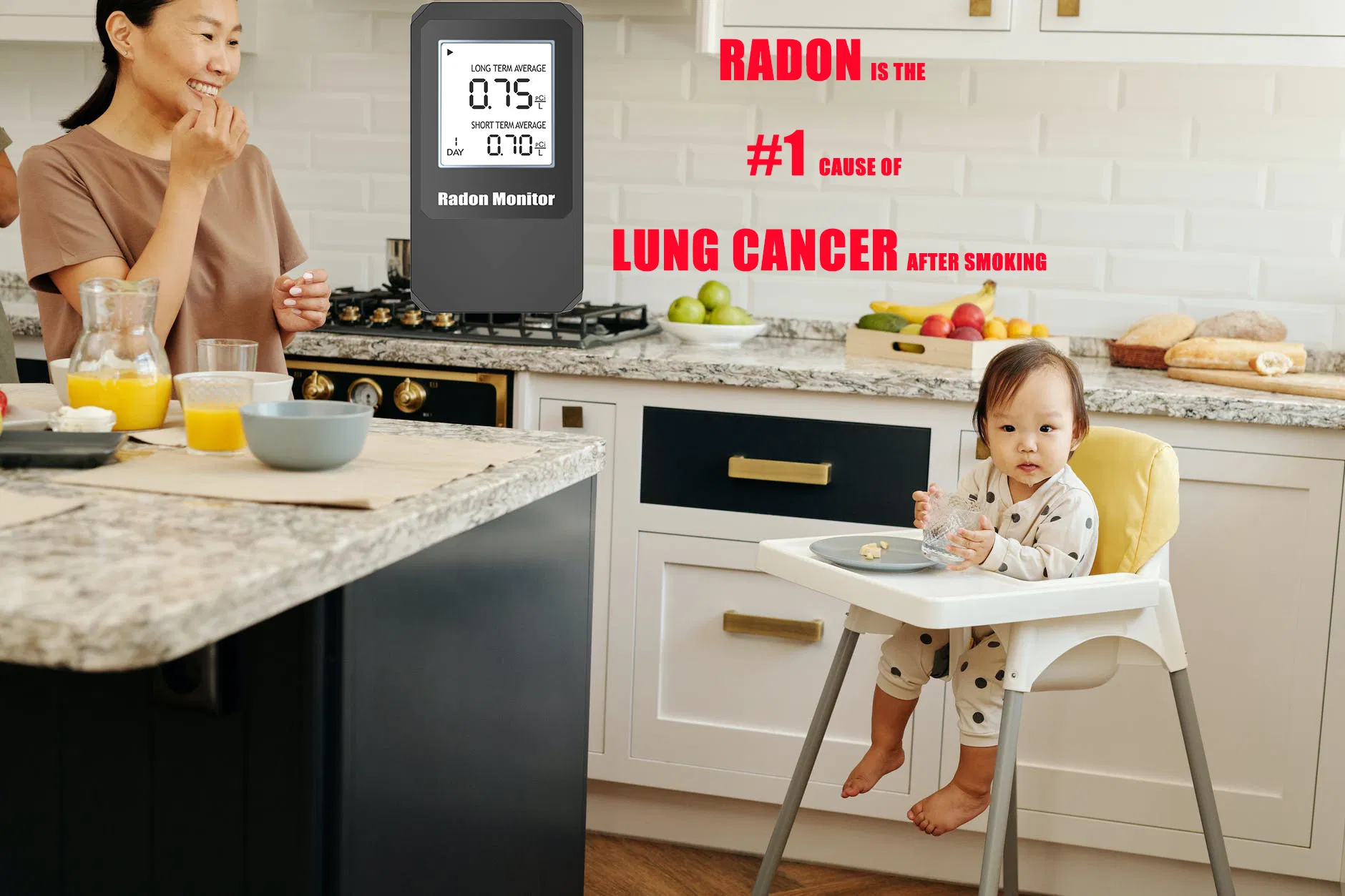 Basic Customization Sample Customization New Product Home Safety Rn55 Radon Gas Detector