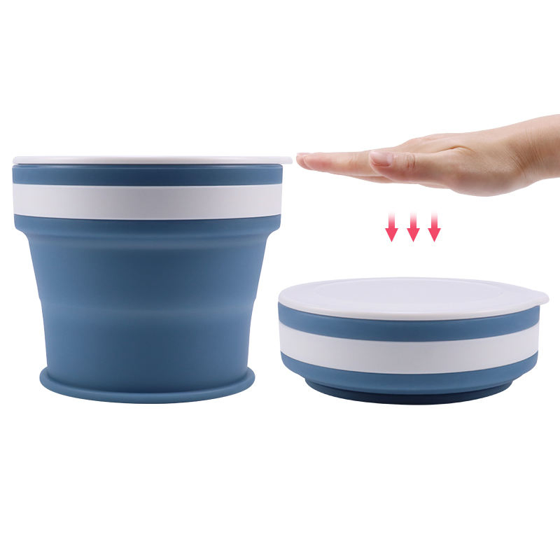 Reusable Pocket Size 270ml Lightweight Silicone Portable Collapsible Folding Coffee Cup for Travel