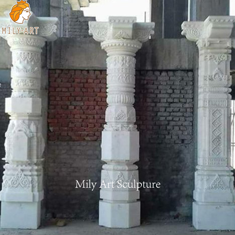 High Quality Hand Carved Marble Stone Pillar Columns