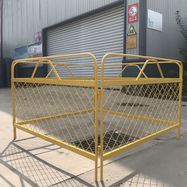 Removable Barrier Temporary Barrier Manhole Guard Rail Fence Protect Your Work Area