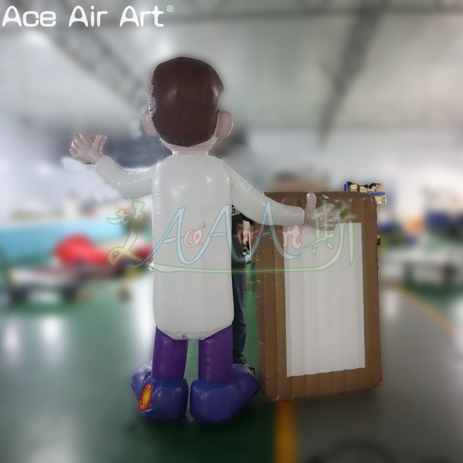 Portable 2m H Inflatable Male Doctor Advertising Doctor Character Model for Events