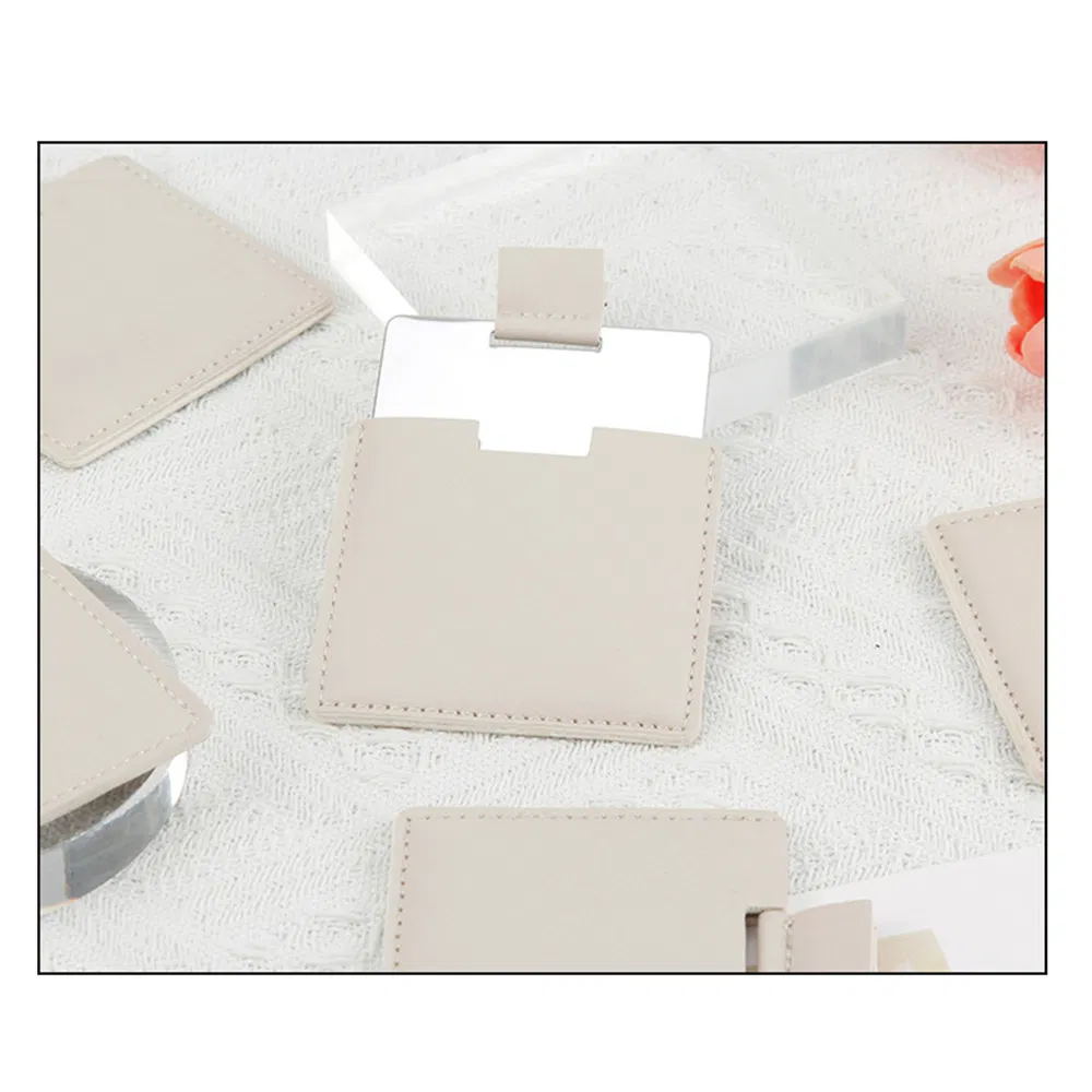 Fashion Pure Color Handheld Small Mirror Beauty Mirror Stainless Steel Makeup Mirror