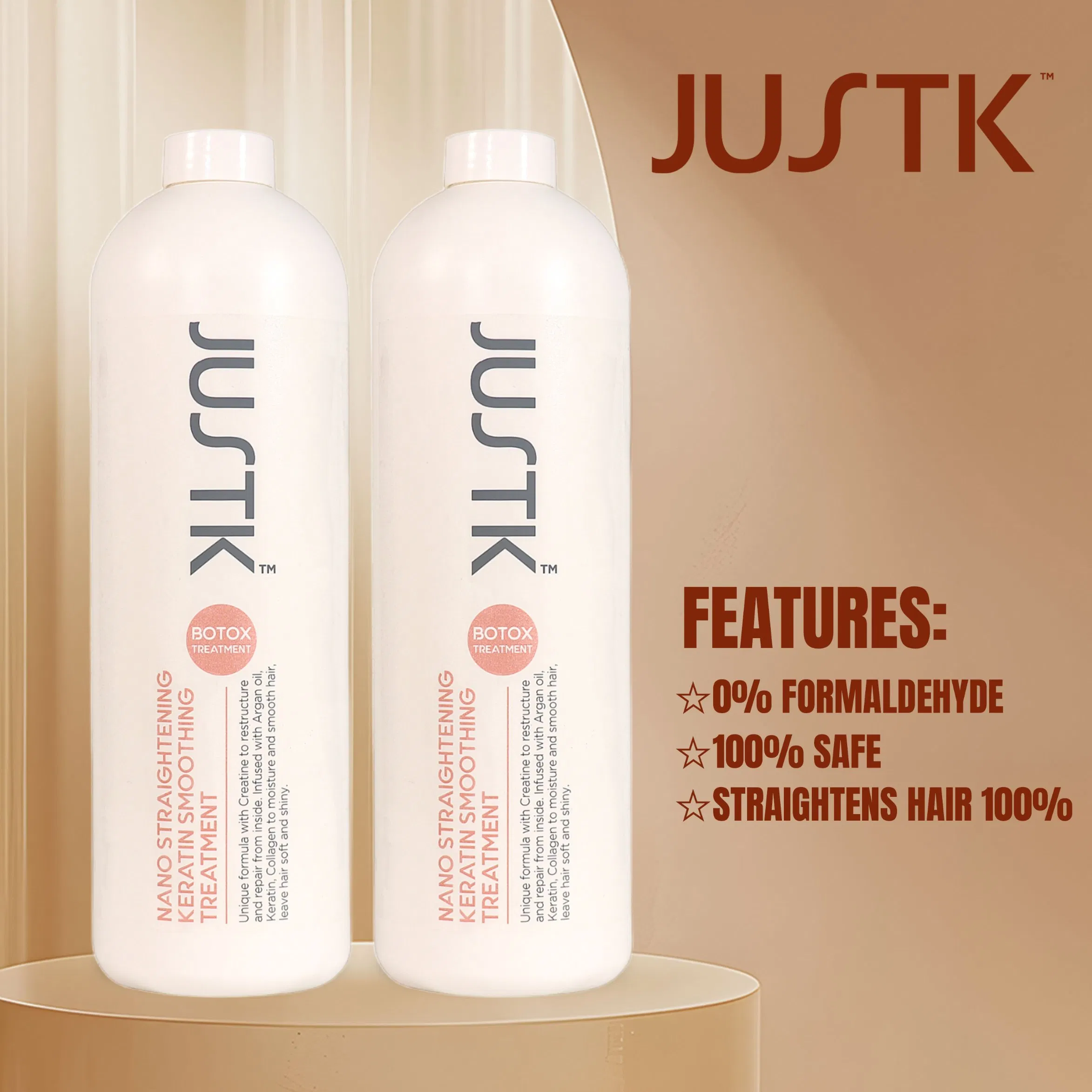 Justk Formaldehyde Free Collagen Nano Hair Straightening Cream Brazilian Keratin Hair Treatment