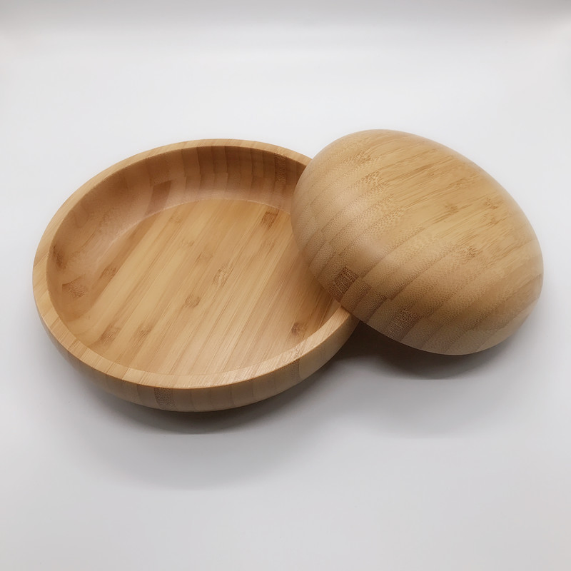 Round Bamboo Bowl Set Bamboo Salad Bowl