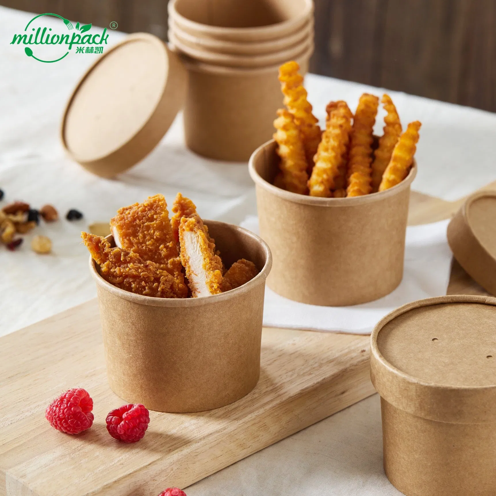 Custom Sized Kraft Paper Soup Bowl for Various Portion Requirements