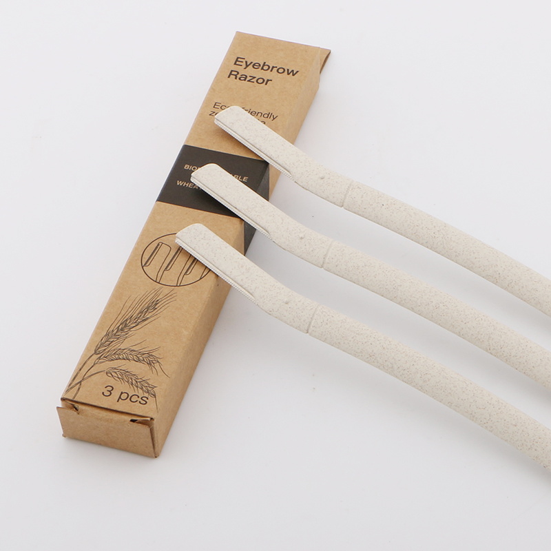 D115 Hot Sell Wheat Straw Eyebrow Razor (Pack of 3)