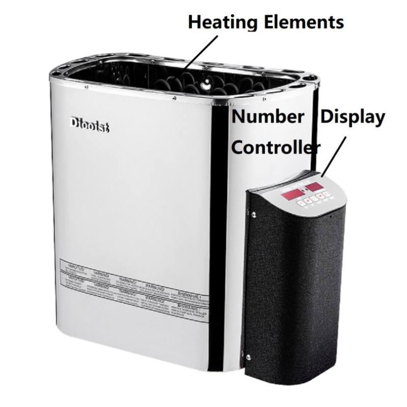 Электрическая печь для сауны 9 кВт, нержавеющая сталь