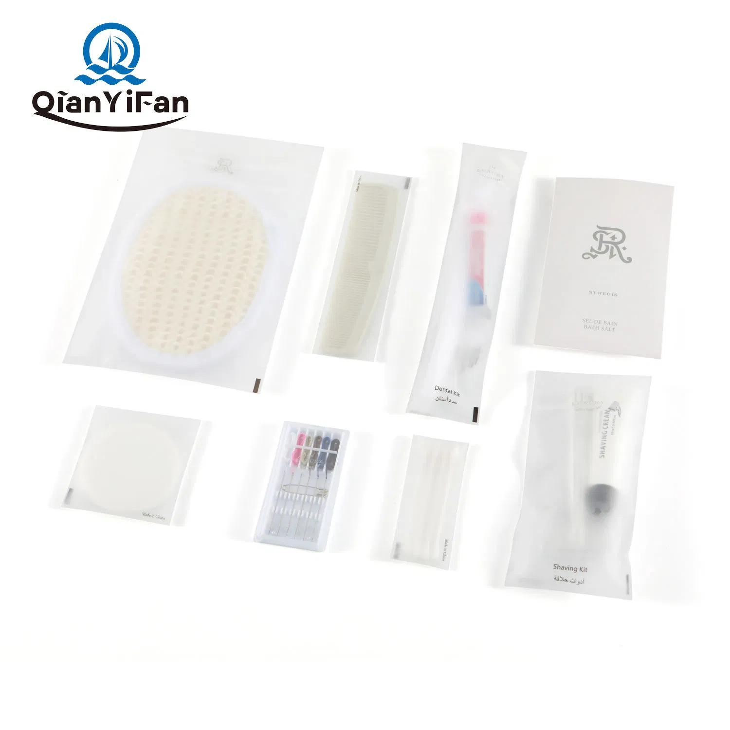 Custom Hotel Toothbrush Toothpaste Shower Cap Care Set Luxury Hotel Disposable Toiletries Set Bathroom Amenities Set