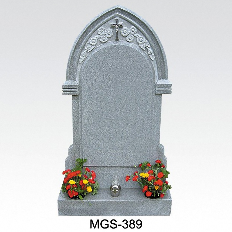 Australia New Zealand Granite Tombstone Gravestone Monument Headstone with Jesus Statue for Cemetery