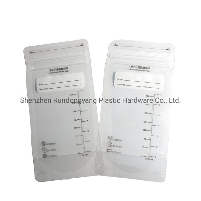 Food Grade Leak Proof Double Zipper Baby Food Breastmilk Packaging Bag Storage