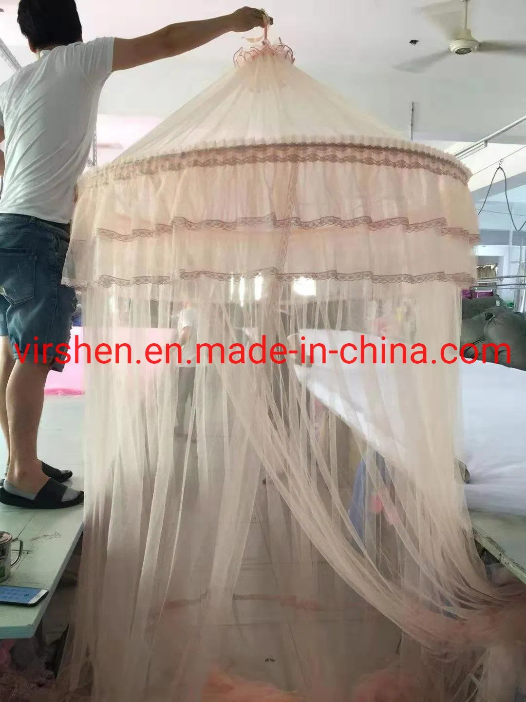 Thickened Mosquito Net Circular Conical Round Mosquito Bed Canopy Net