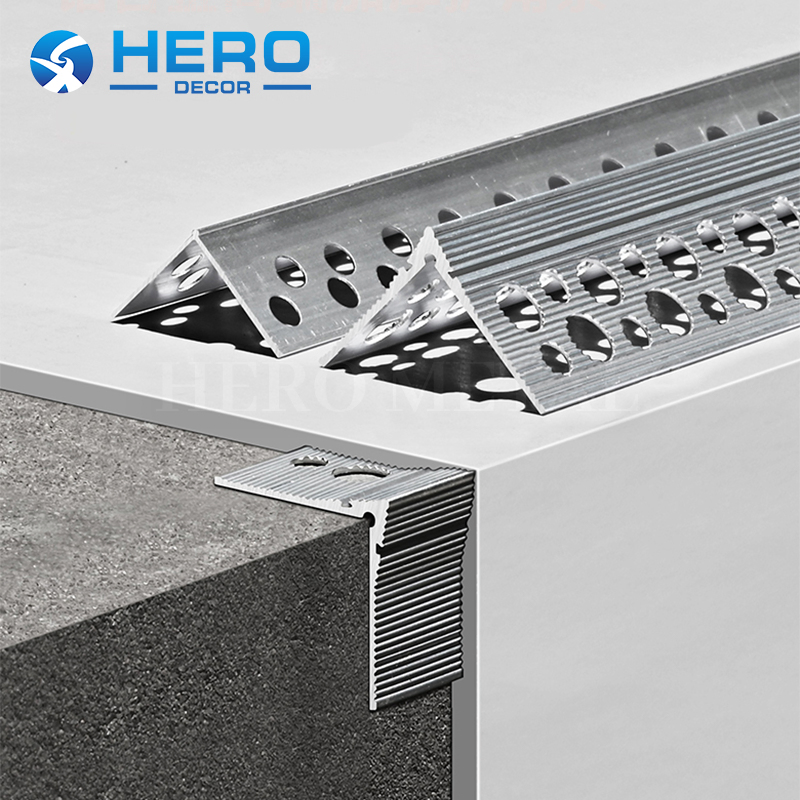 Aluminum Drywall Corners Edge Angle Strip Hospital High Quality Guard Wall Protection According to Customer's Demand Hero Metal Bead Tile Trim