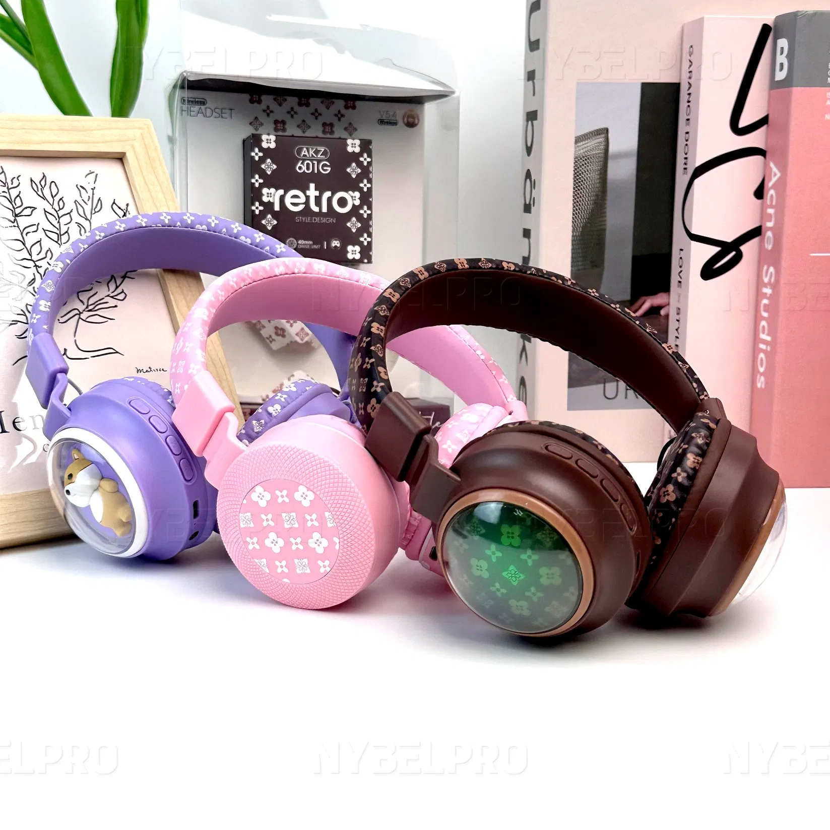 Nybelpro Purple/Pink Cute Animal Bluetooth Headset Regalos De Navidad Auriculares Con Bluetooth Hot-Selling Christmas Gifts Wireless Headphone for Children Kids