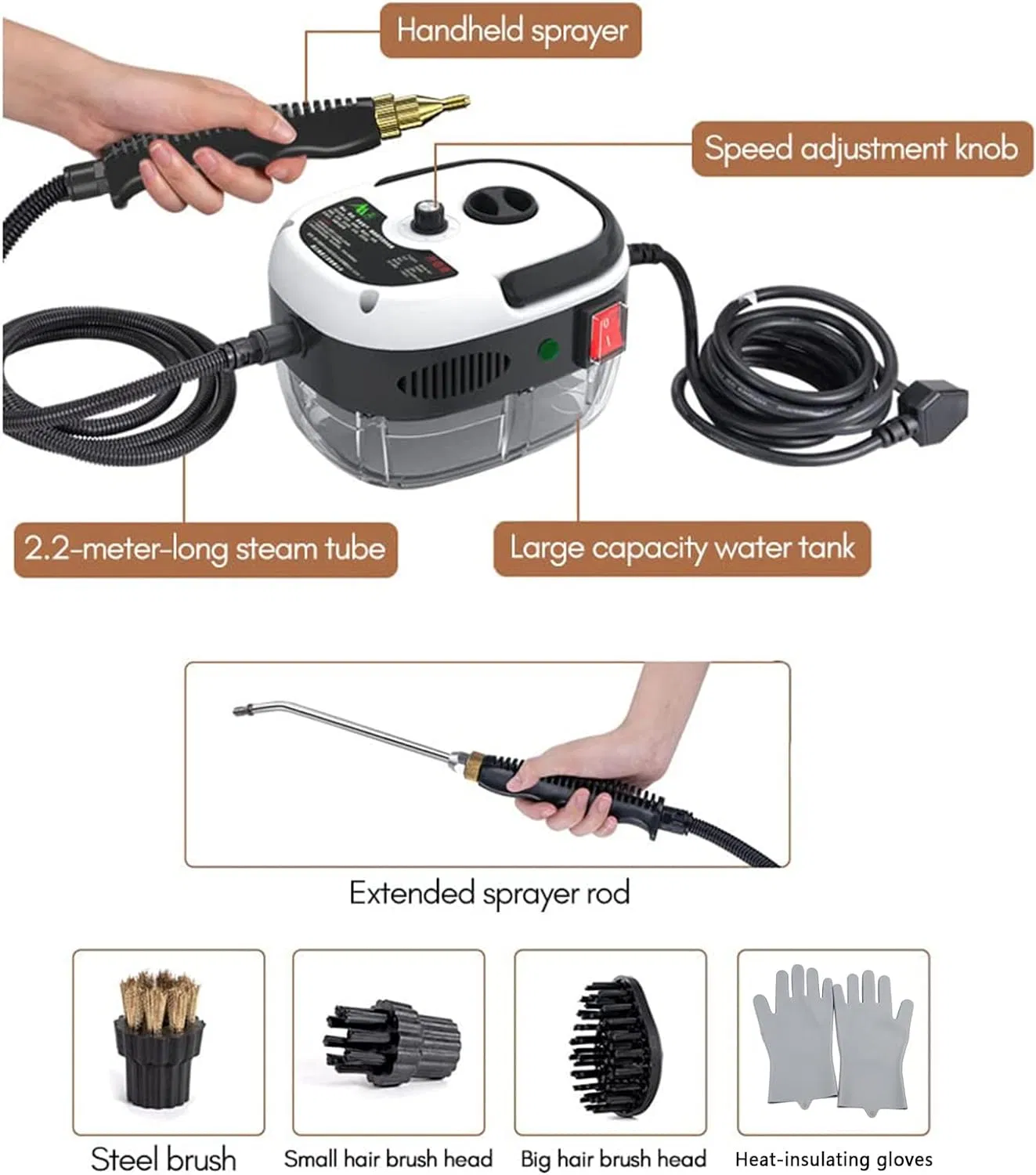 Electric Steaming Cleaner for Air Conditioner Kitchen Hood Cleaning