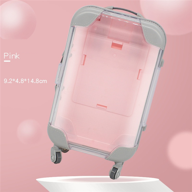 Private Label Two Pairs Set Cute Mini Luggage Suitcase 3D Mink Eyelash Packaging Case 25mm Eyelashes Box