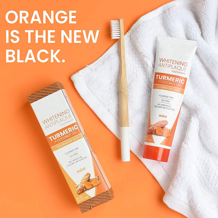 Natural Herbal Turmeric + Coconut Oil Whitening Antiplaque Toothpaste