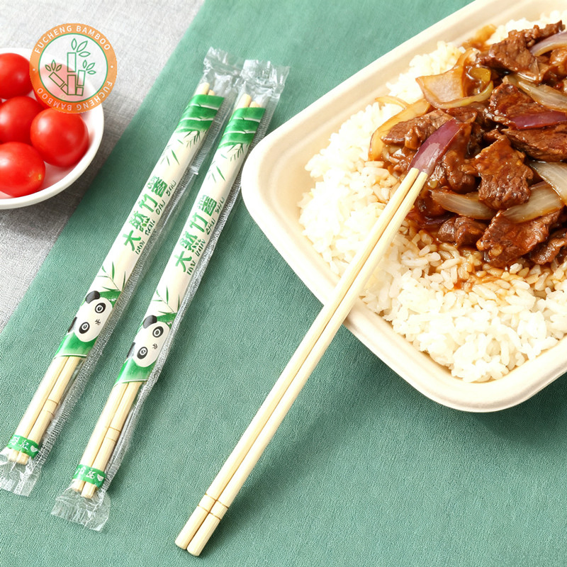 Disposable Round Bamboo Chopsticks in Naked Bamboo Sushi Chopsticks in Restaurant