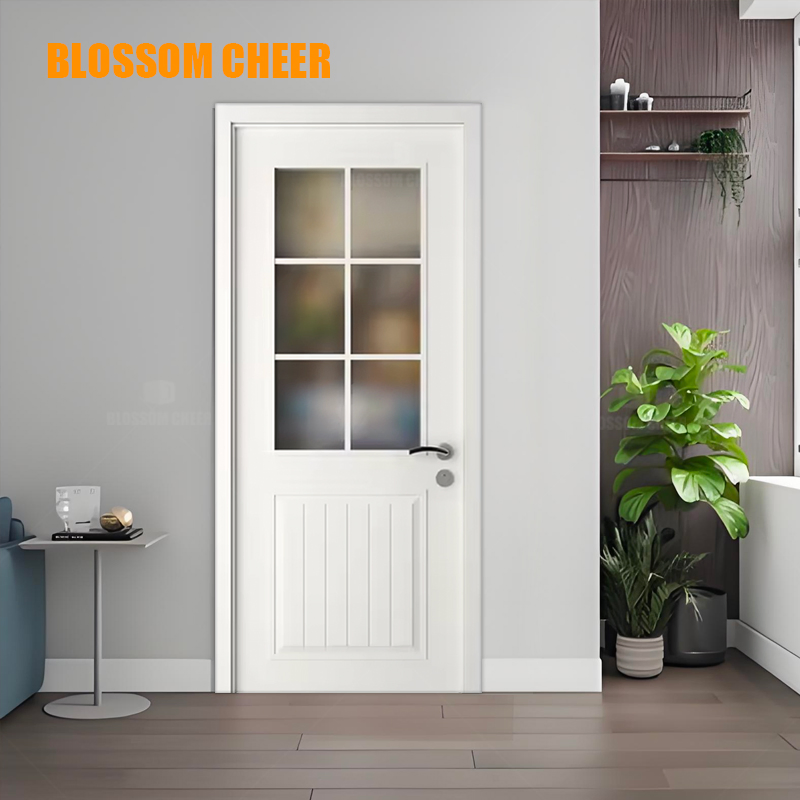 Premium White Lacquer Door with Elegant Custom Groove Design