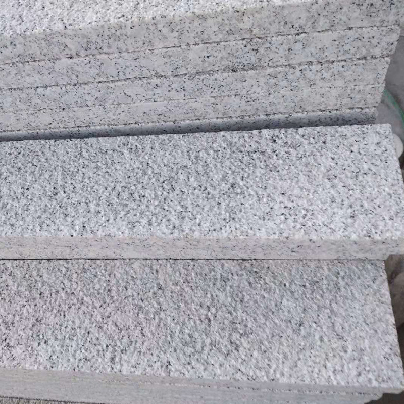 G603 Light Grey/White Granite Stone Bushhammered Steps/Risers for Path/Walkway/Garden/Outdoor Decorations