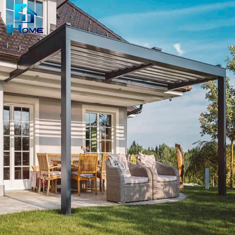 Garden Aluminum Pergola Roof Kits Patio Cover Gazebo Louvered Roof Canopy Pergolas