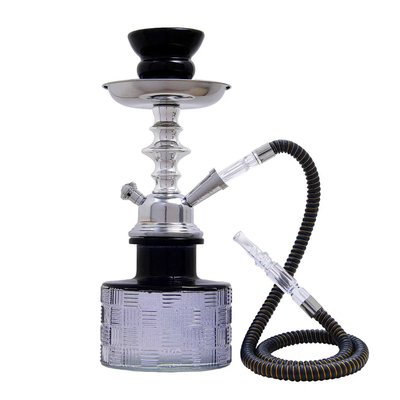 Arabian Hookah Set Simple Model with LED Double Tube Water Smoking Pipe Shisha Wholesale Factory