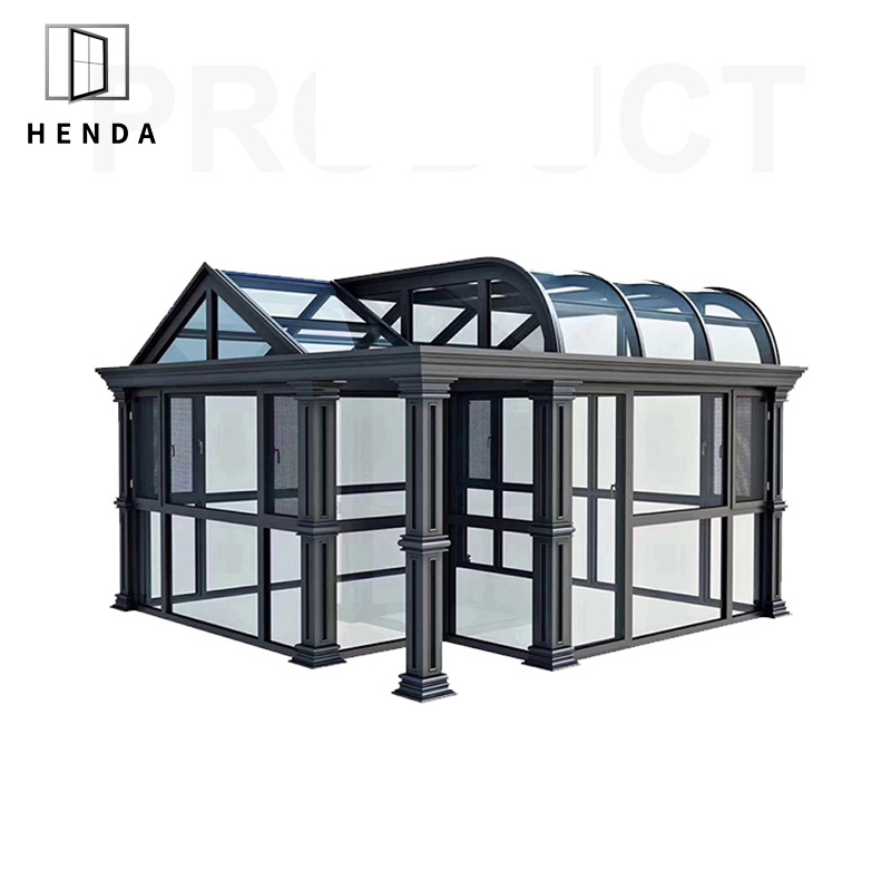 New Style Aluminum Sunrooms & Glass Houses Glass Sunroom Panels for Sale Prefab Houses Aluminum Glass Roof Sunroom