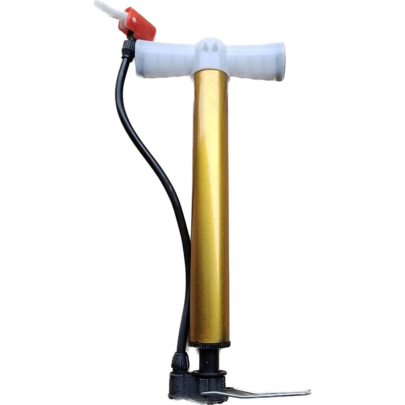Золотой портативный насос для мячей и велосипедов
