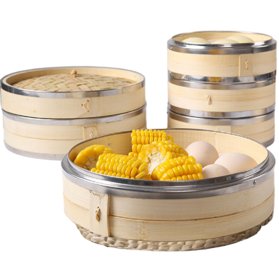 Nanzhu Stainless Steel Aluminum Edge Wrapped Circular Steamer