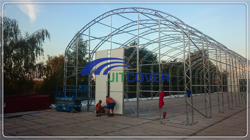 Big Outdoor Steel Warehouse Prefab Garage Storage Shelter Dome Tent (JIT-40197)